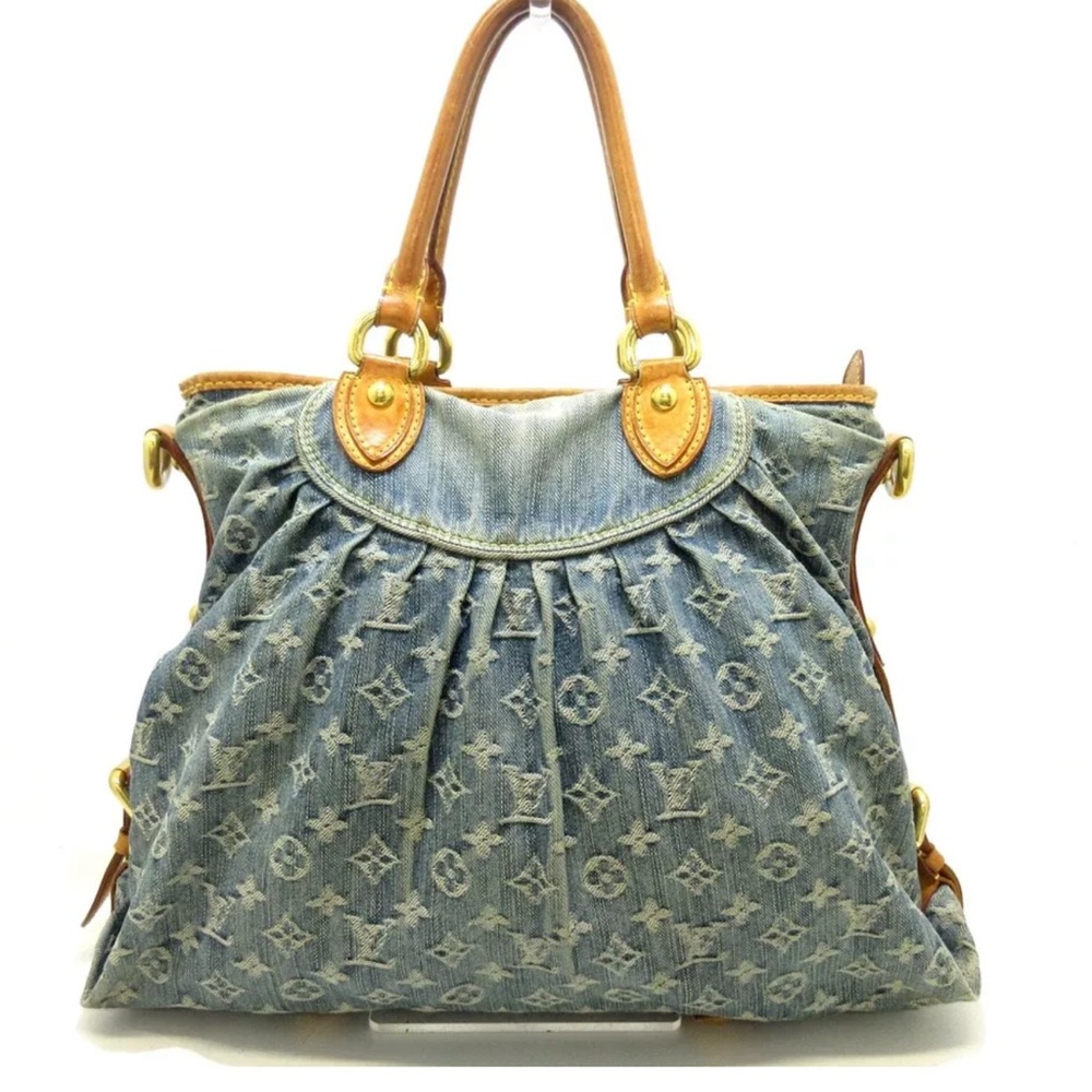 Louis Vuitton GM Neo Gabby Distressed Denim Bag